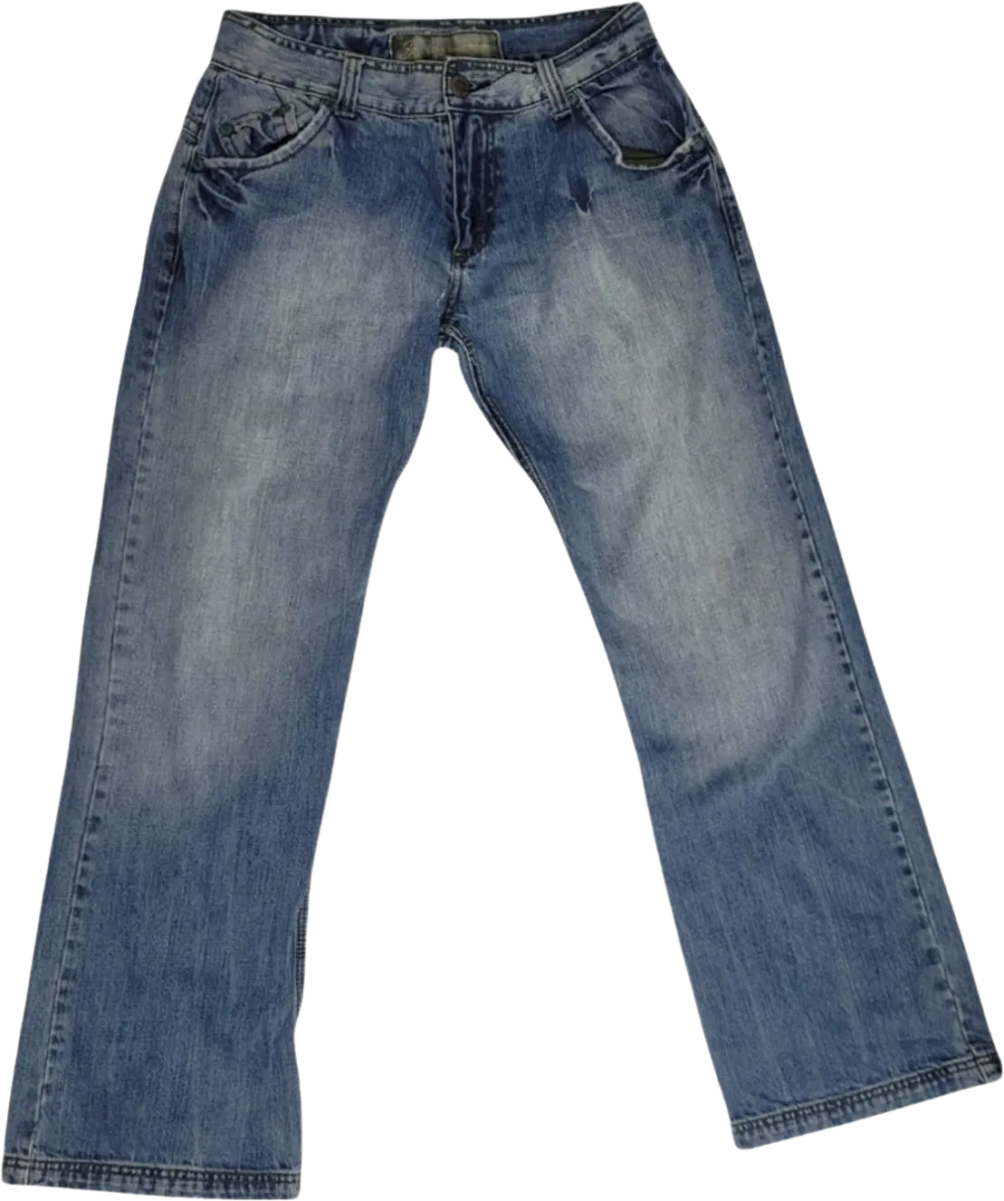 00s 00s Low Rise Bootcut Distressed Blue Jeans By Arizona Jean Company