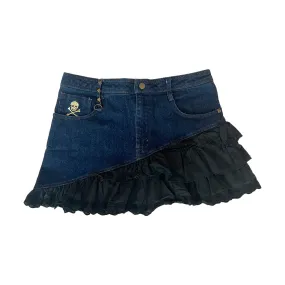 00s Skull Denim Skirt