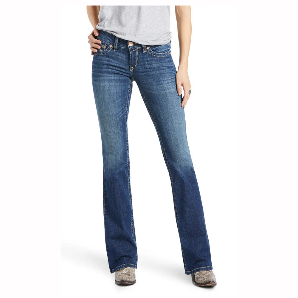 10039606 Ariat Women's Mid Rise Virginia Arrow Fit Boot Cut Jean