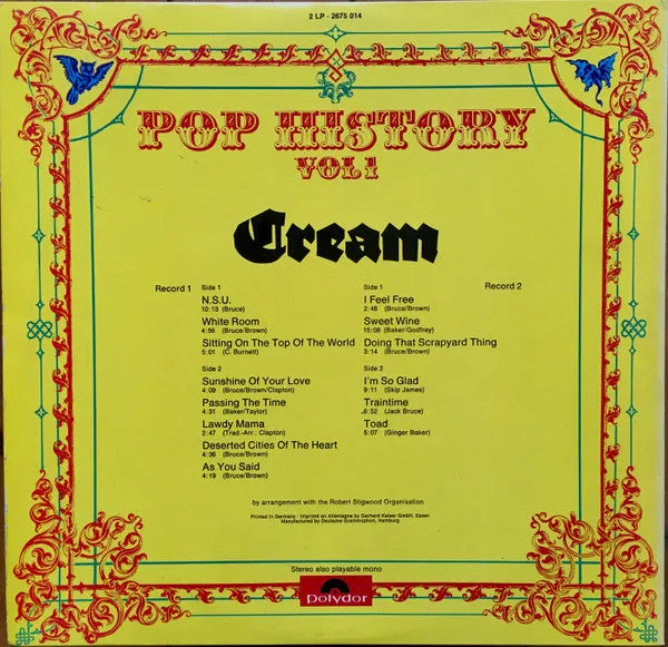 2LP Cream | Pop History Vol. 1