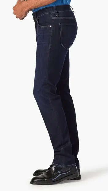 34 Heritage Courage Straight Leg Jeans In Deep Refined