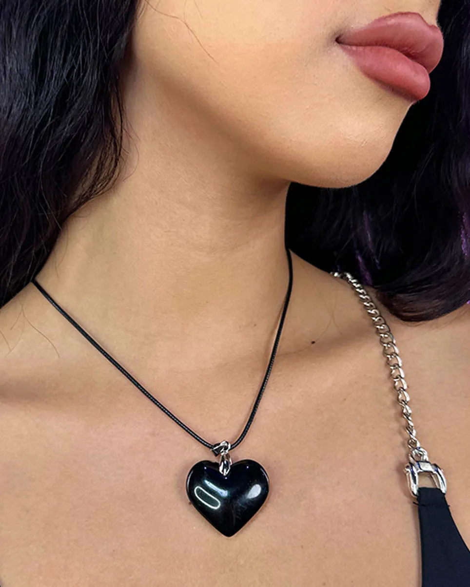 3D Heart Pendant Necklace