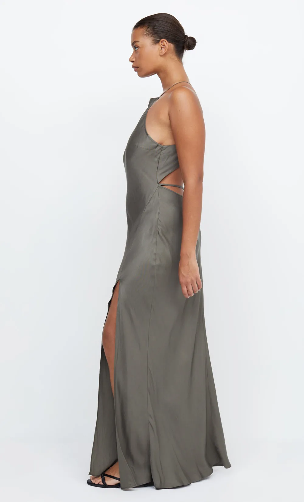 ADORE HALTER MAXI DRESS - DARK WILLOW