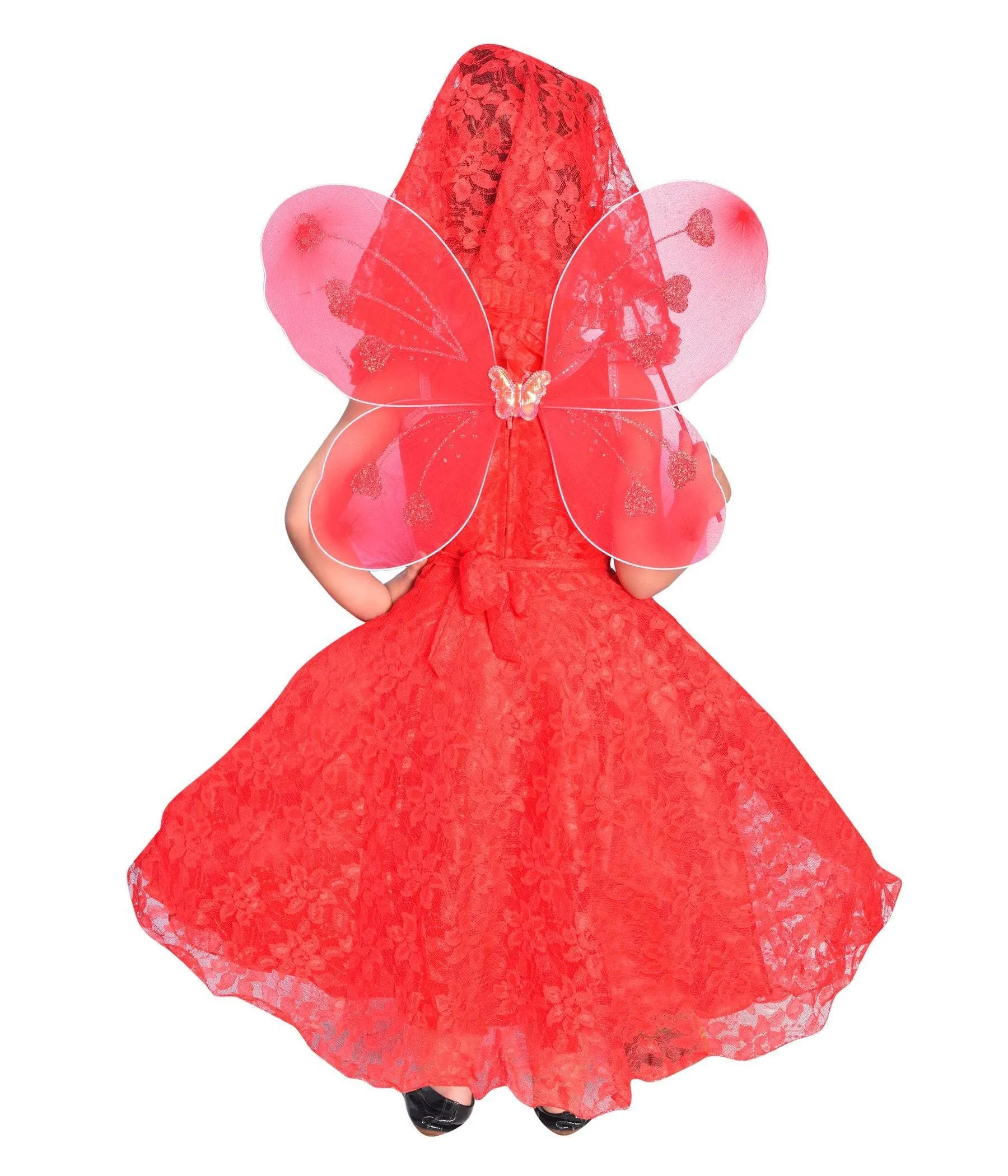 AHHAAAA Kids Cotton A-Line Maxi Dress/Angel Pari Dress/Christmas Gown