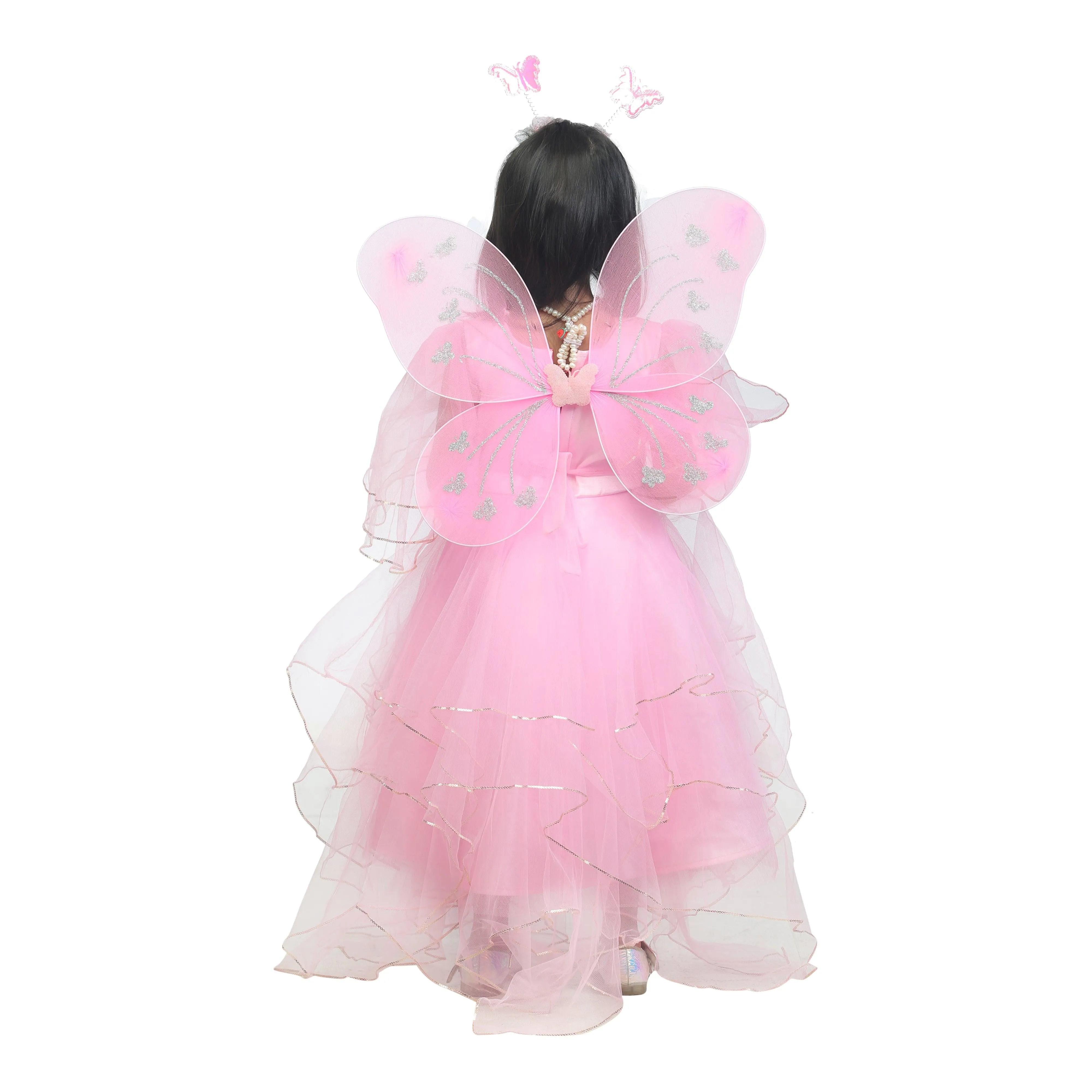 Ahhaaaa Kids Cotton A-Line Maxi Dress/Angel Pari Dress/Christmas Gown