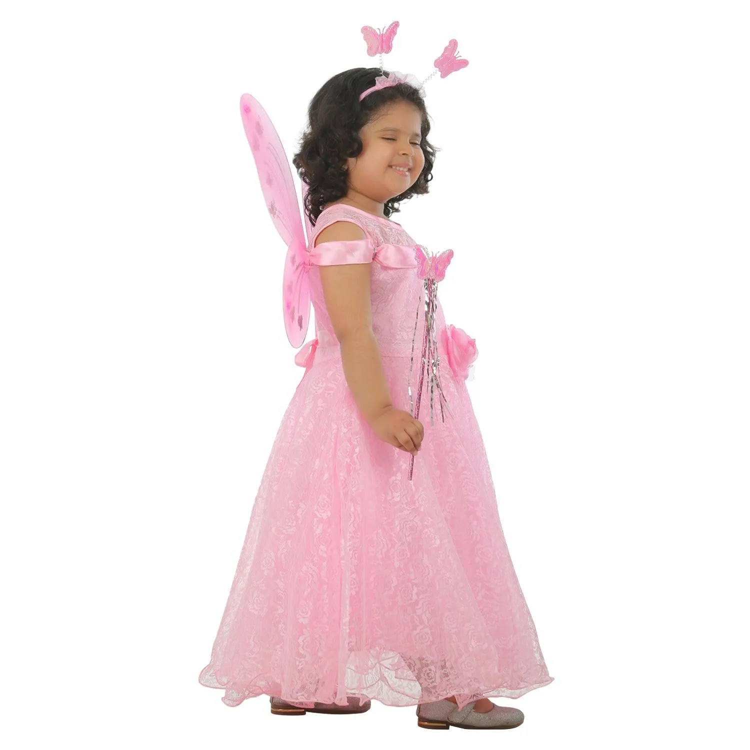 Ahhaaaa Kids Cotton A-Line Maxi Dress/Angel Pari Dress/Christmas Gown