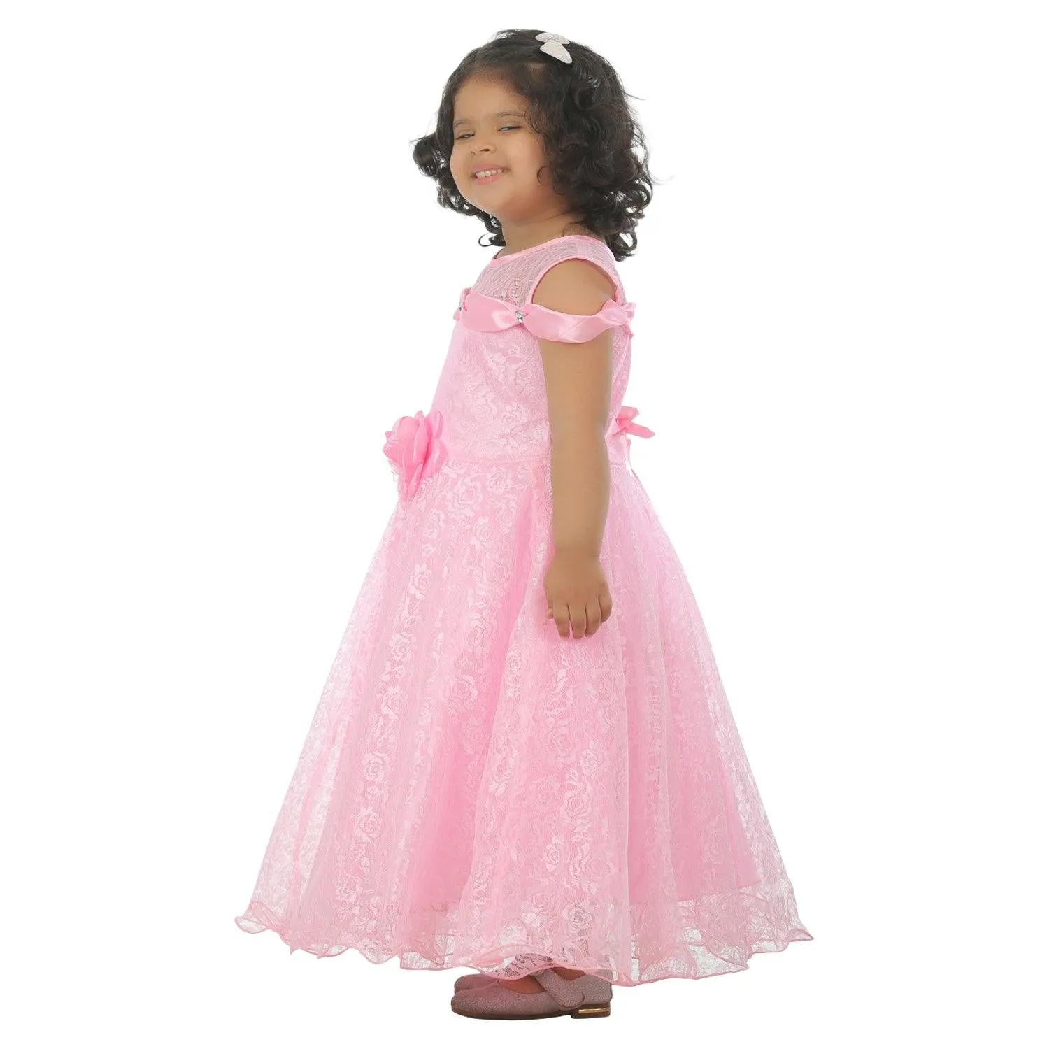 Ahhaaaa Kids Cotton A-Line Maxi Dress/Angel Pari Dress/Christmas Gown