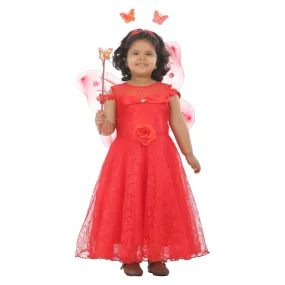 Ahhaaaa Kids Cotton A-Line Maxi Dress/Angel Pari Dress/Christmas Gown