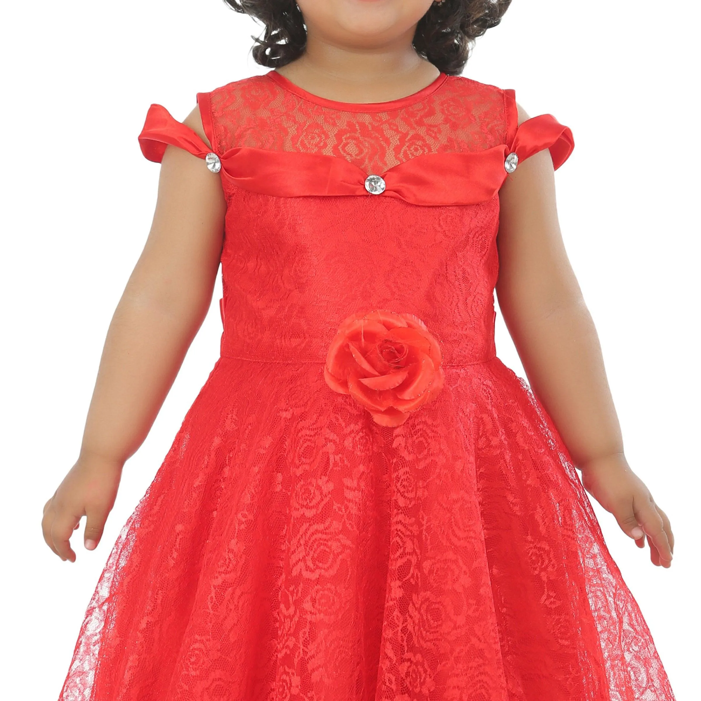 Ahhaaaa Kids Cotton A-Line Maxi Dress/Angel Pari Dress/Christmas Gown