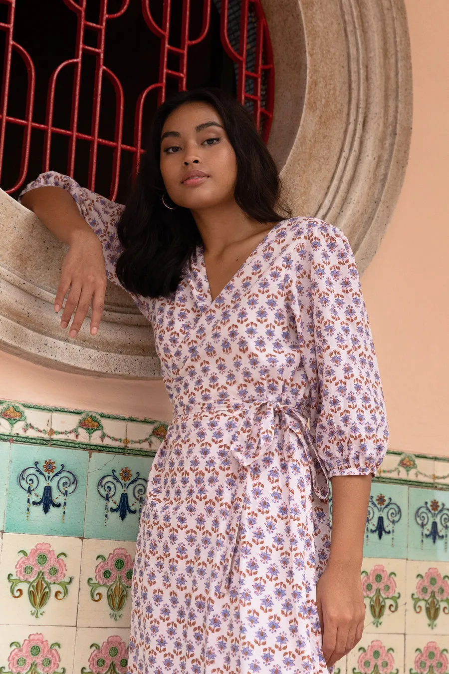 Aisha Wrap Dress orchid