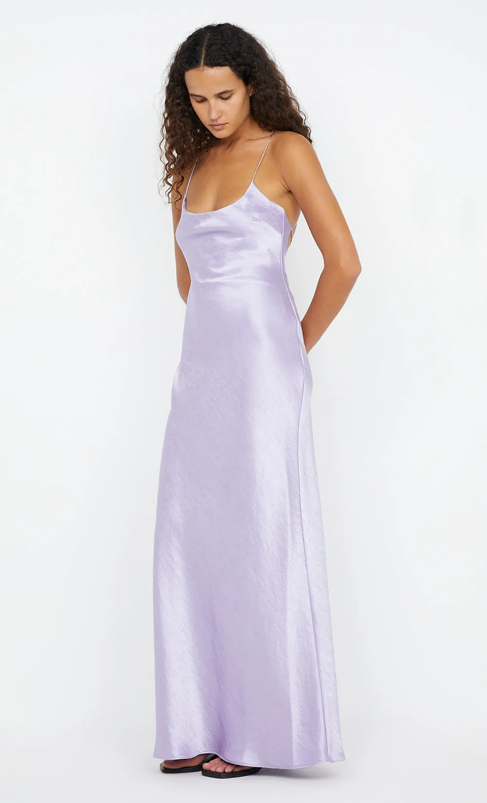 ALLEGRA TIE MAXI DRESS - LILAC