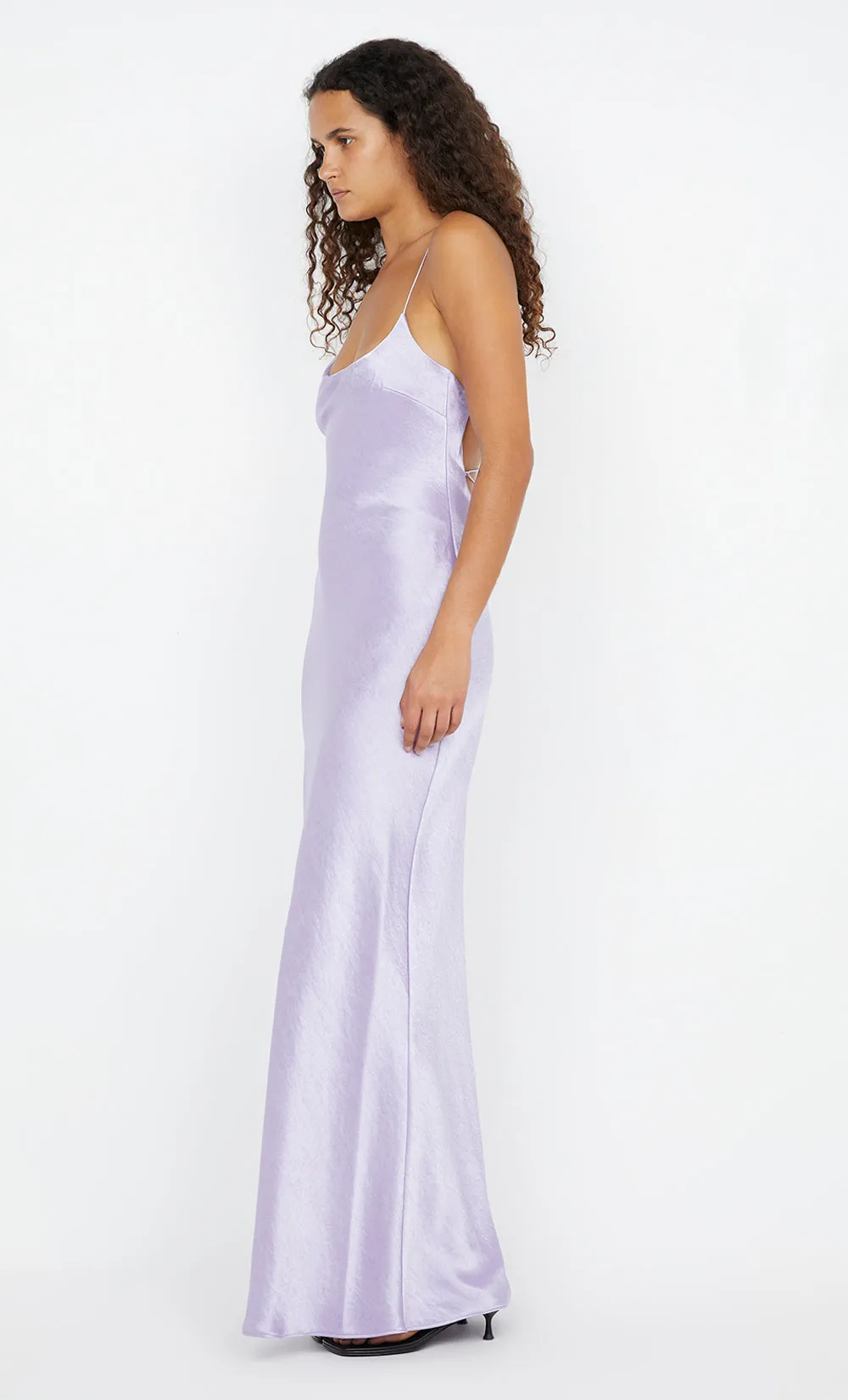 ALLEGRA TIE MAXI DRESS - LILAC