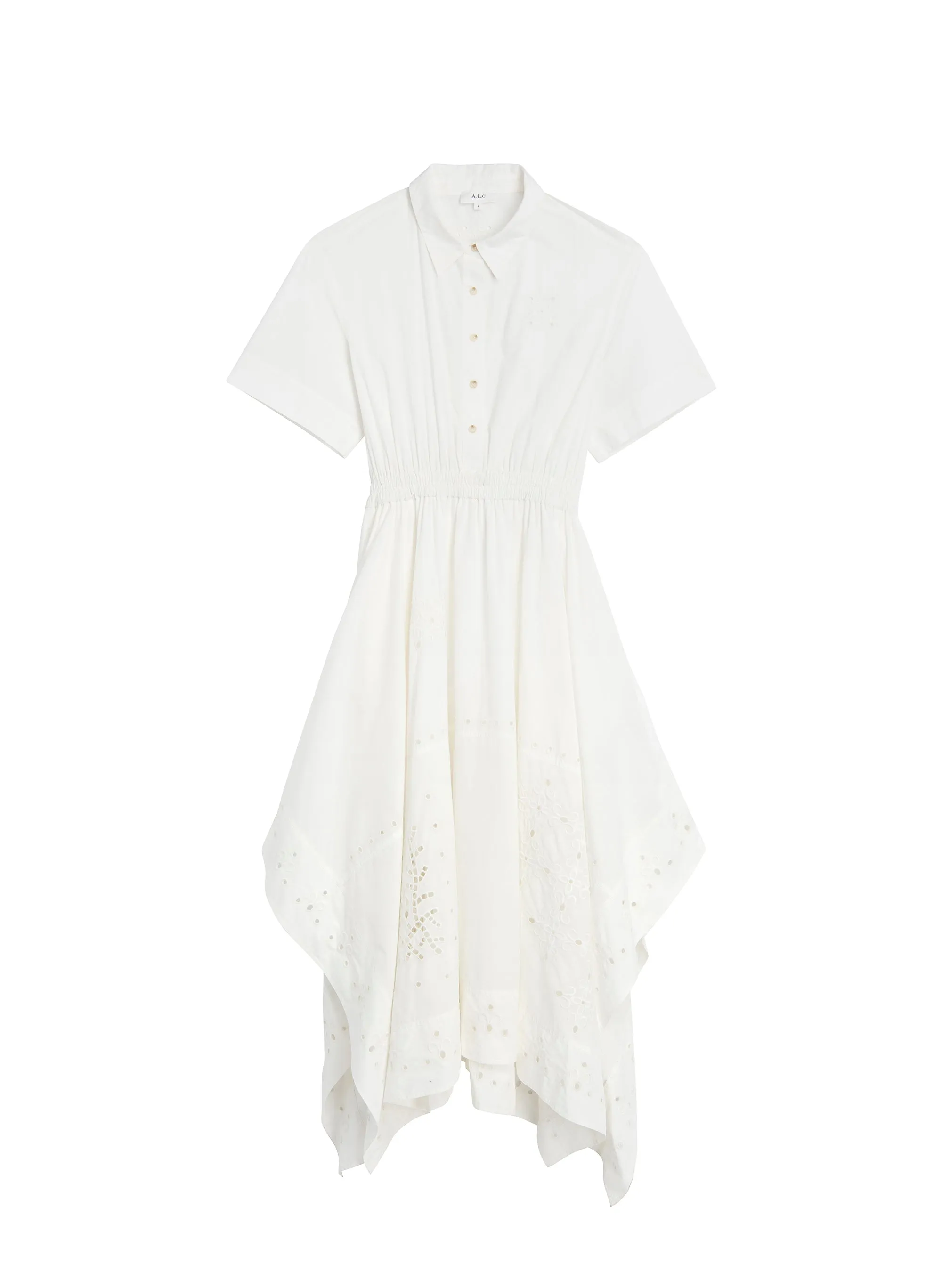 Amy Embroidered Poplin Shirtdress