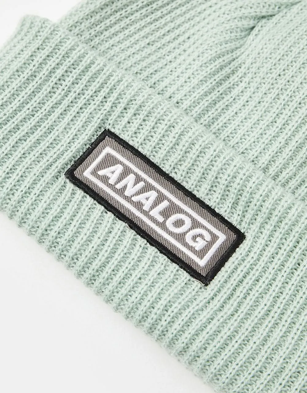 Analog Cuff Beanie - Aqua Grey