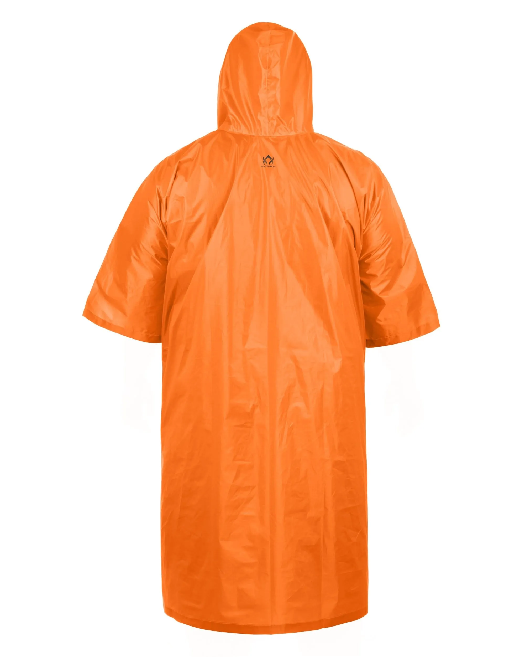 Arcturus Lightweight Waterproof Rain Poncho - Hunter Orange