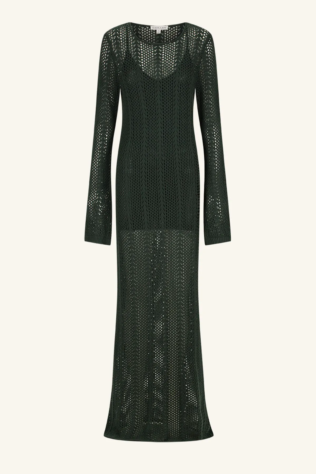 ARLO LONG SLEEVE MAXI DRESS - DEEP FOREST