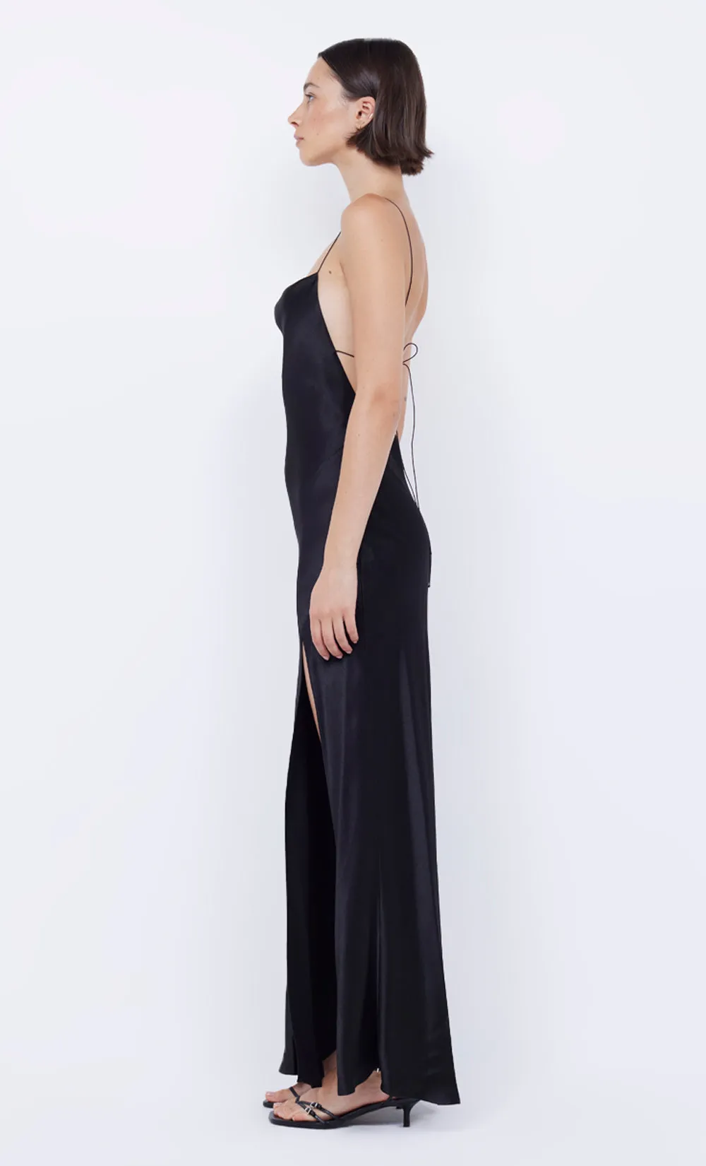 AYALA COWL MAXI DRESS - BLACK