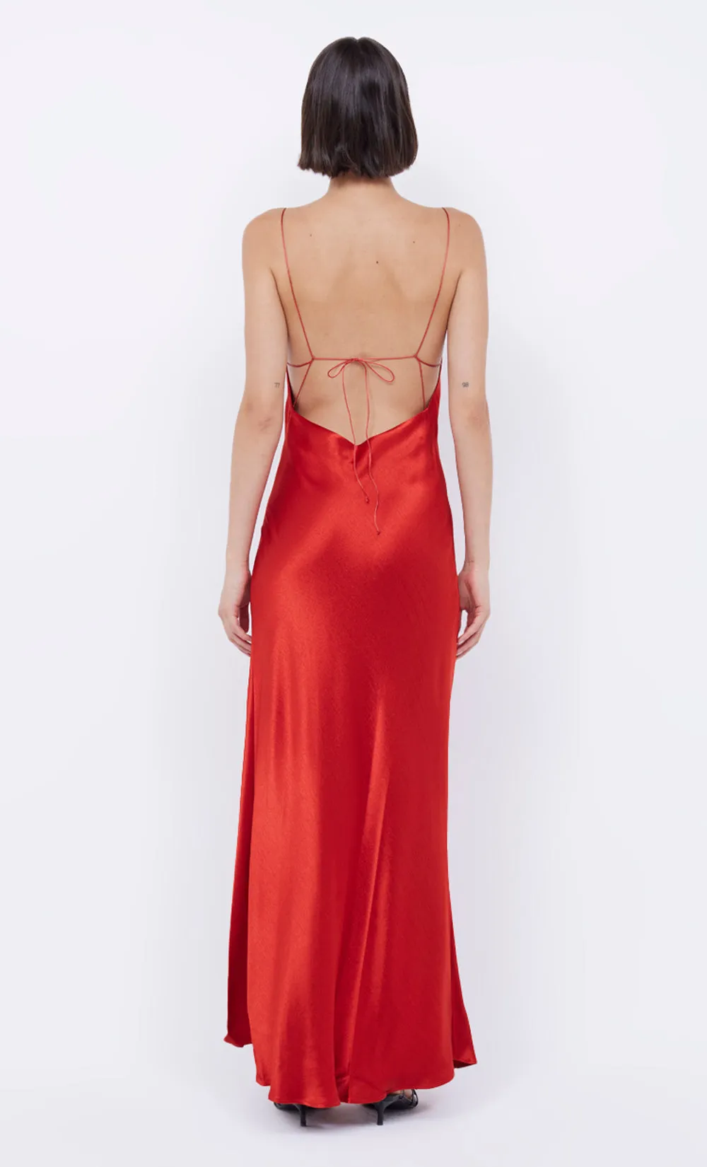 AYALA COWL MAXI DRESS - CRIMSON