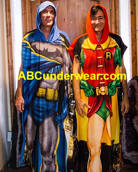 Batman and Robin Poncho Costume Lounge wear Dynamic Duo -Closeout