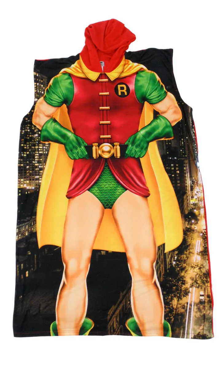 Batman and Robin Poncho Costume Lounge wear Dynamic Duo -Closeout