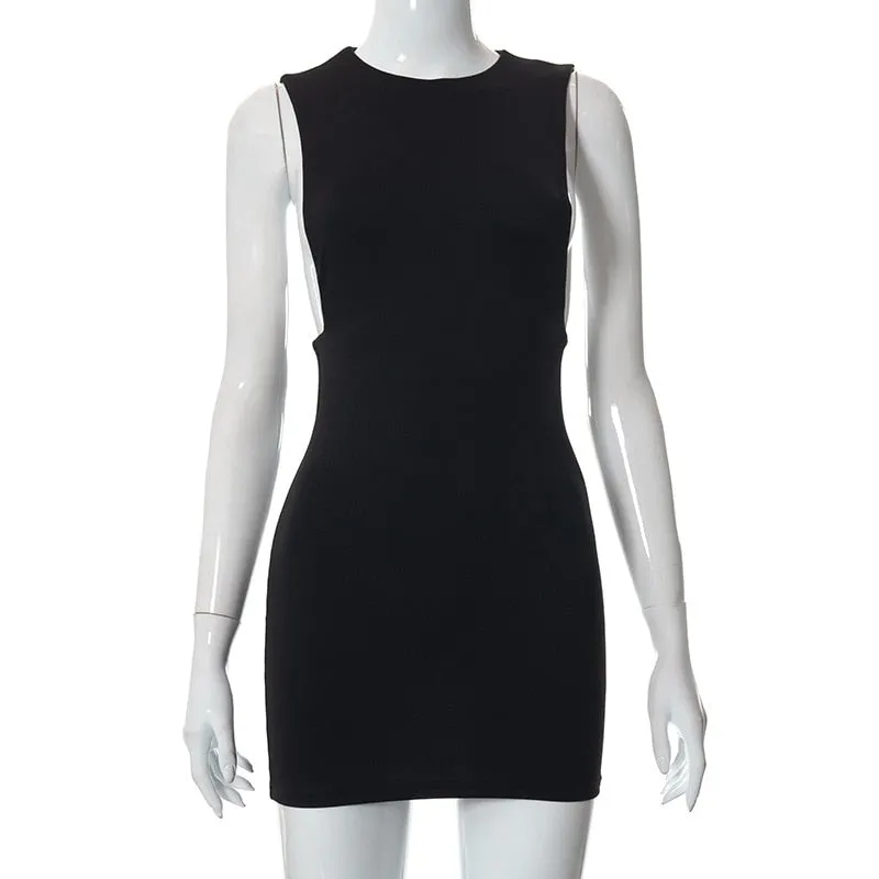 BerriesJam - 2024 Y2K O-Neck Sleeveless Tight Night Club Party Dress