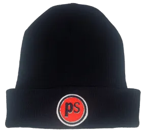 Black Beanie Hat - “Pop Savvee Clothing” Chenille Embroidery Patches