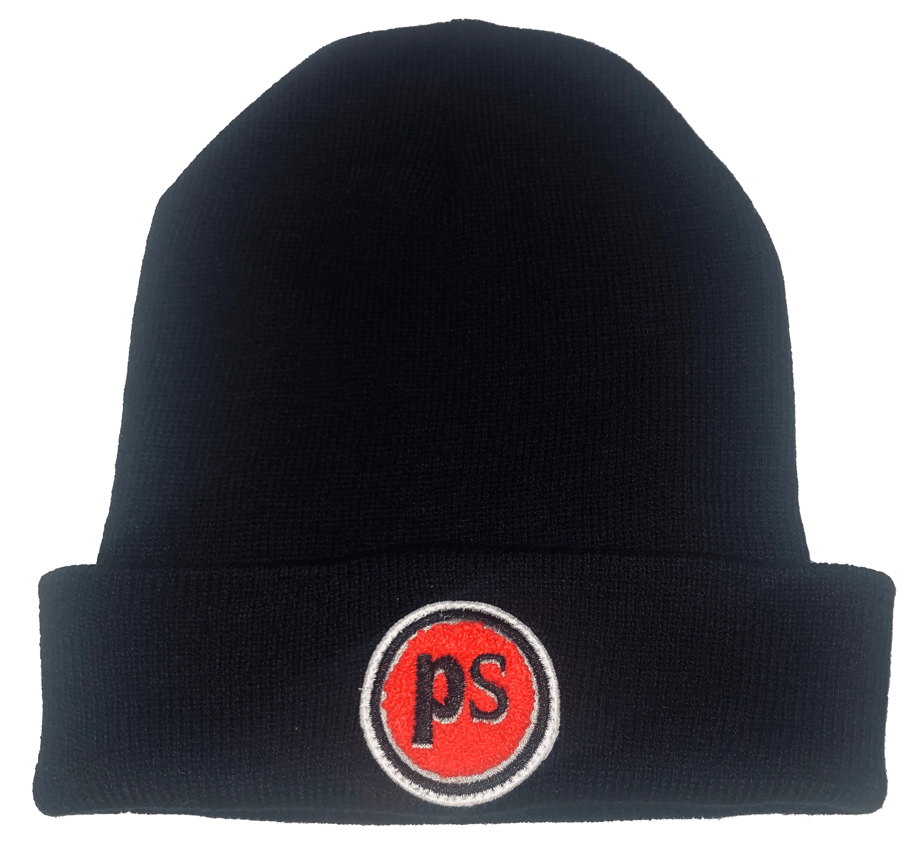 Black Beanie Hat - “Pop Savvee Clothing” Chenille Embroidery Patches