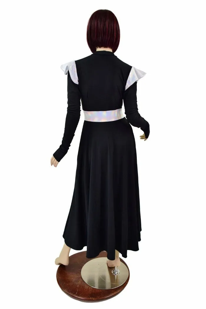 Black Zen & Flashbulb Melissa Gown with Chimera Sleeves