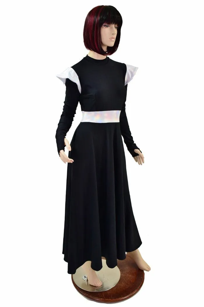 Black Zen & Flashbulb Melissa Gown with Chimera Sleeves