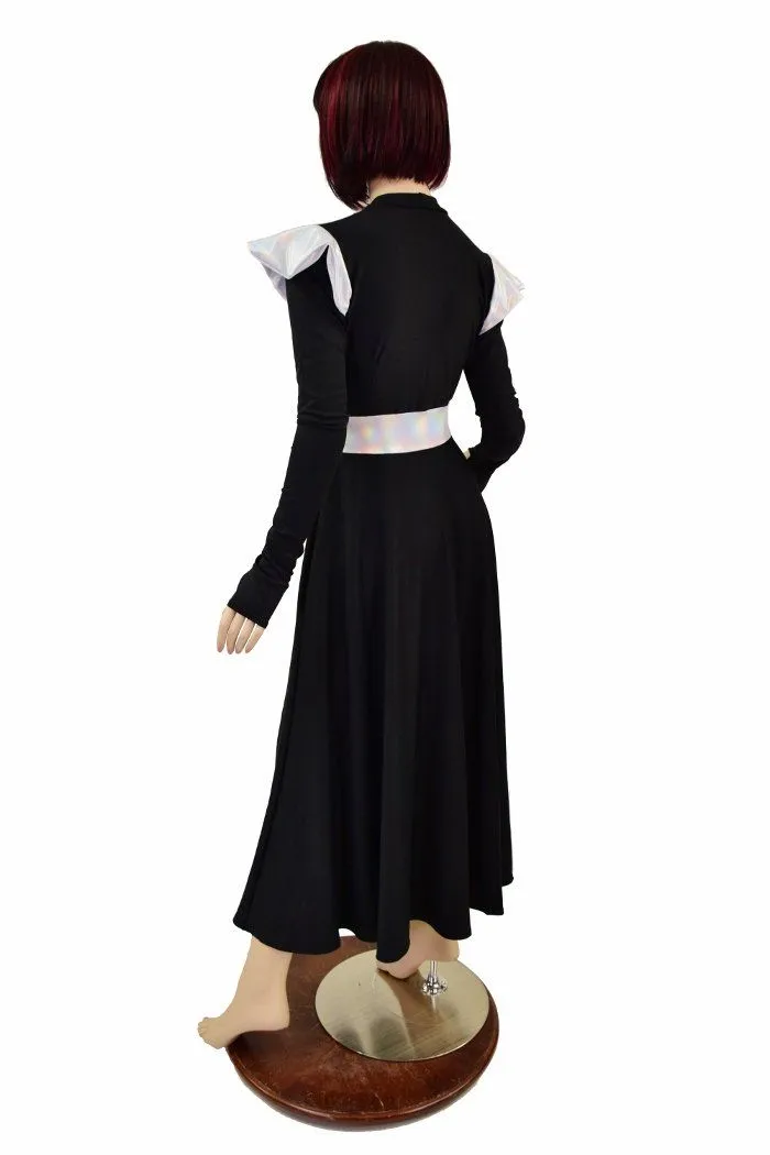 Black Zen & Flashbulb Melissa Gown with Chimera Sleeves