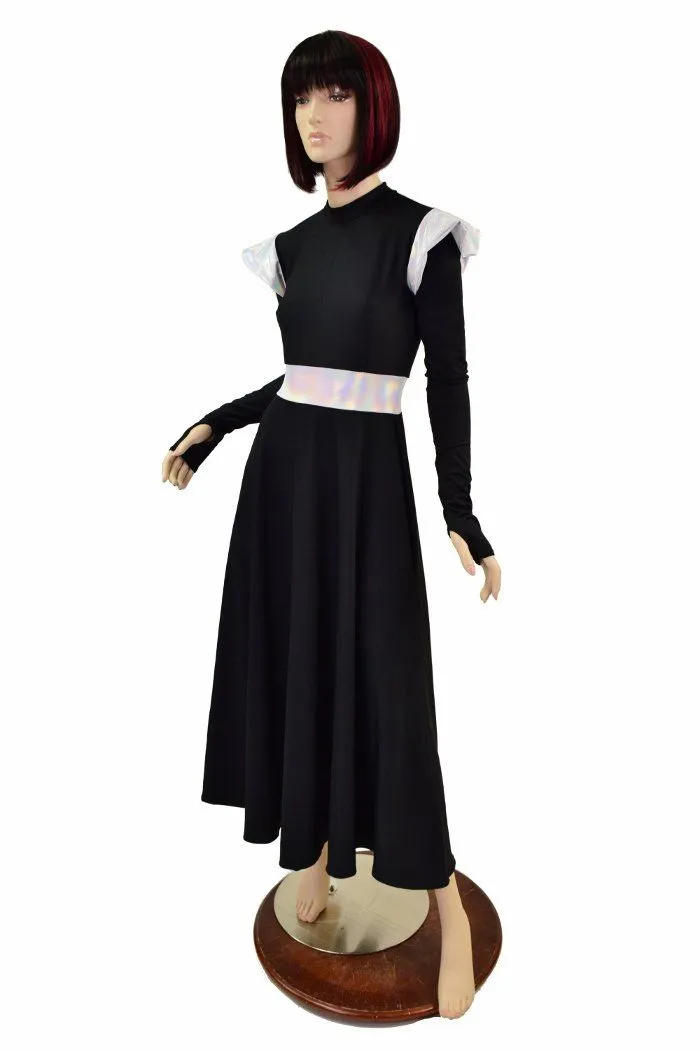 Black Zen & Flashbulb Melissa Gown with Chimera Sleeves