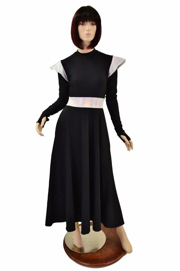 Black Zen & Flashbulb Melissa Gown with Chimera Sleeves