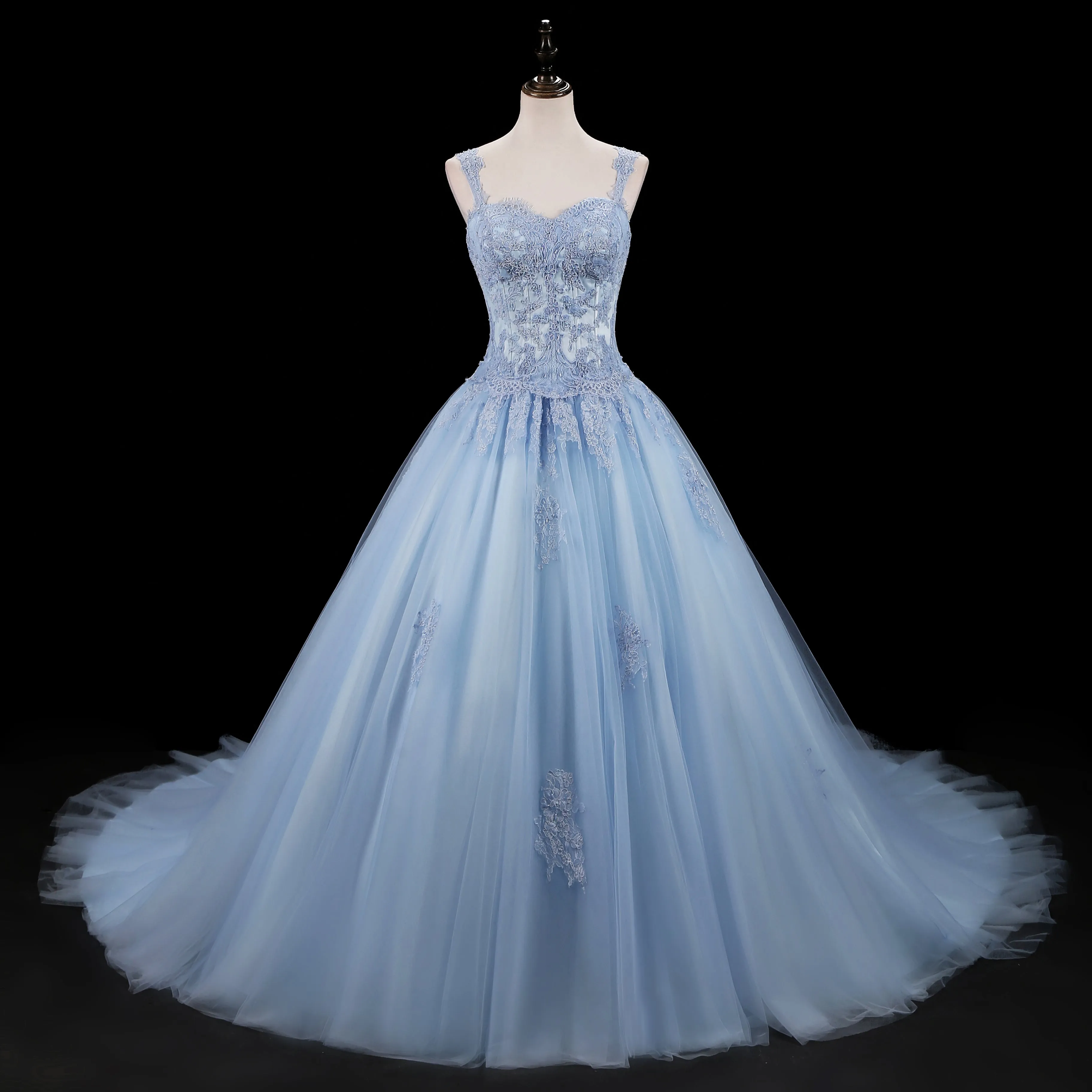 Blue Cinderella Style Ball Gown Wedding Dress SEATTLE