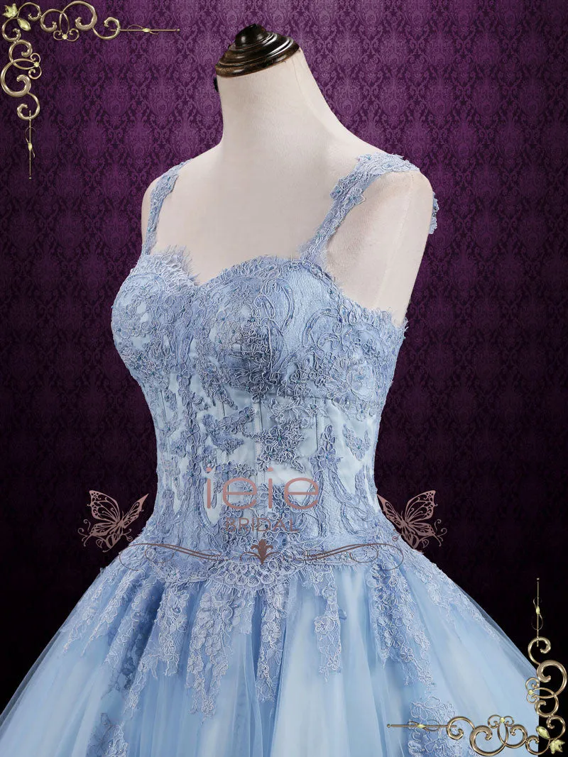 Blue Cinderella Style Ball Gown Wedding Dress SEATTLE