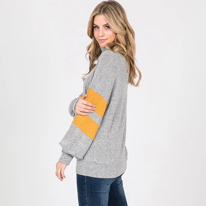 Bright Side Stripe Jumper Silver Grey