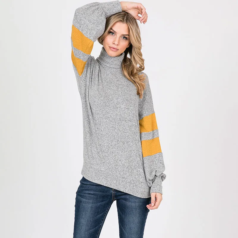 Bright Side Stripe Jumper Silver Grey