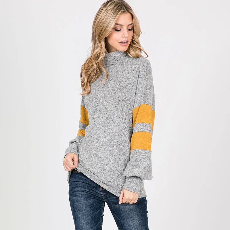 Bright Side Stripe Jumper Silver Grey