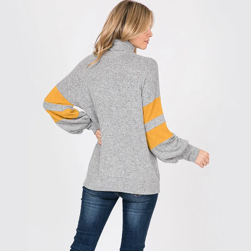 Bright Side Stripe Jumper Silver Grey