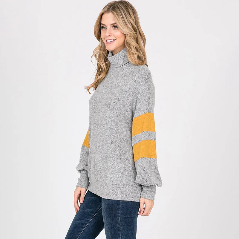 Bright Side Stripe Jumper Silver Grey