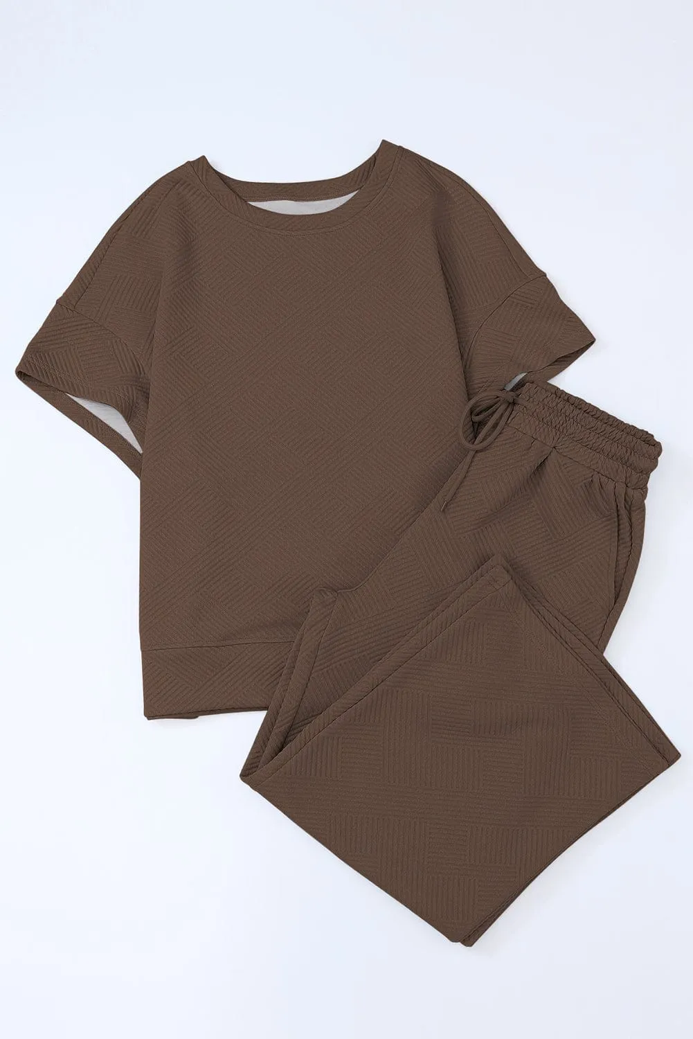 Brown Knit Co-ord Set