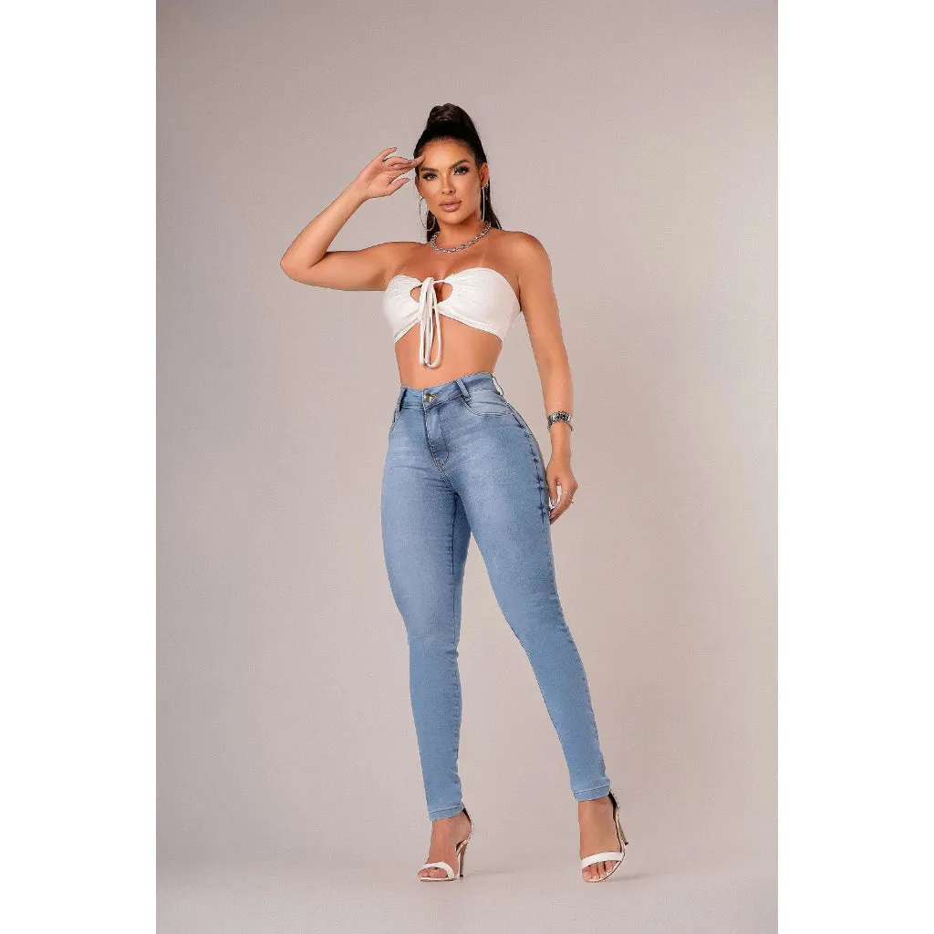 Calca Jeans Feminina EMPINA Bumbum e MODELA  SHOPLE A-13