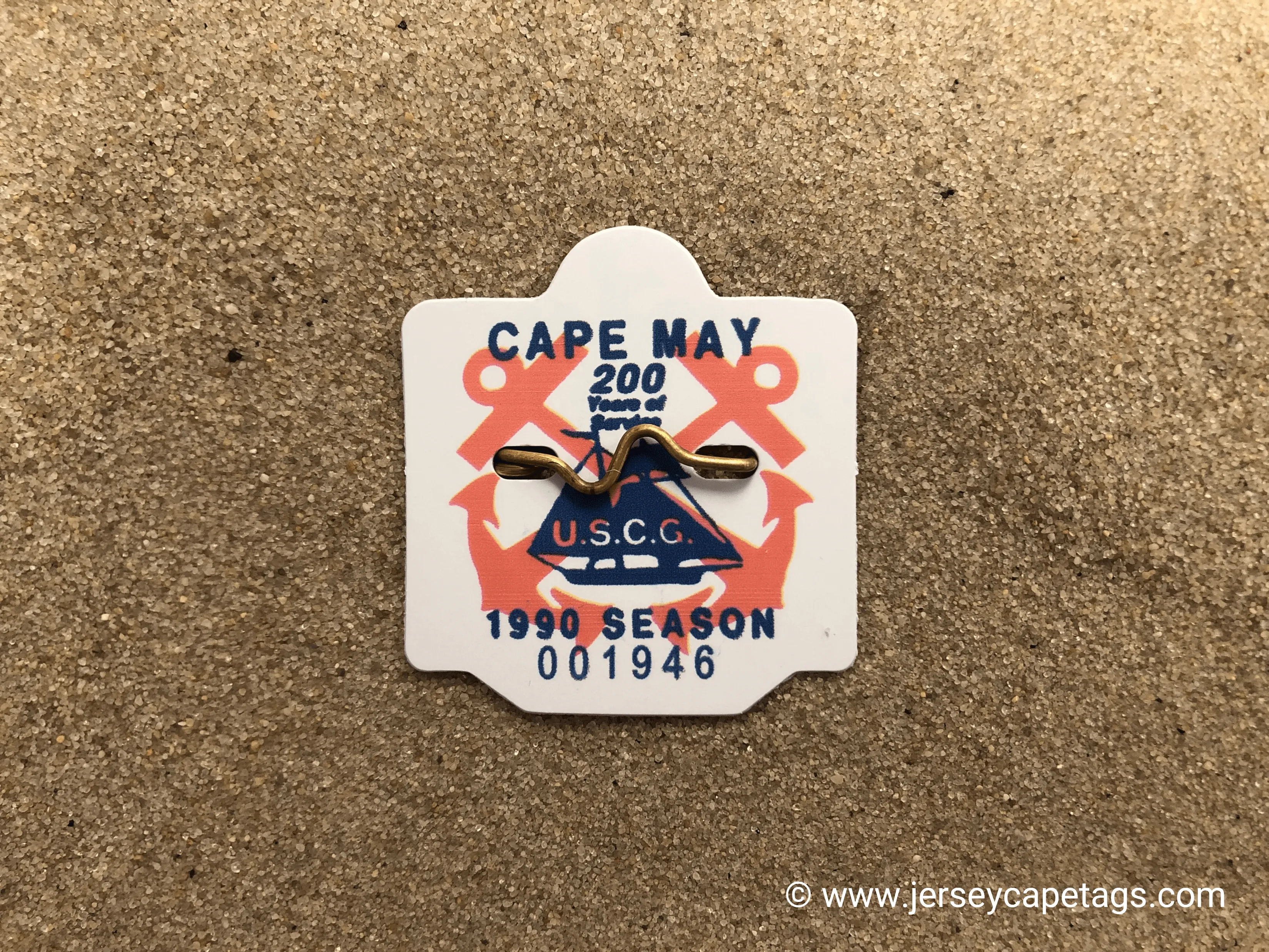 Cape May 1990 Seasonal Beach Tag