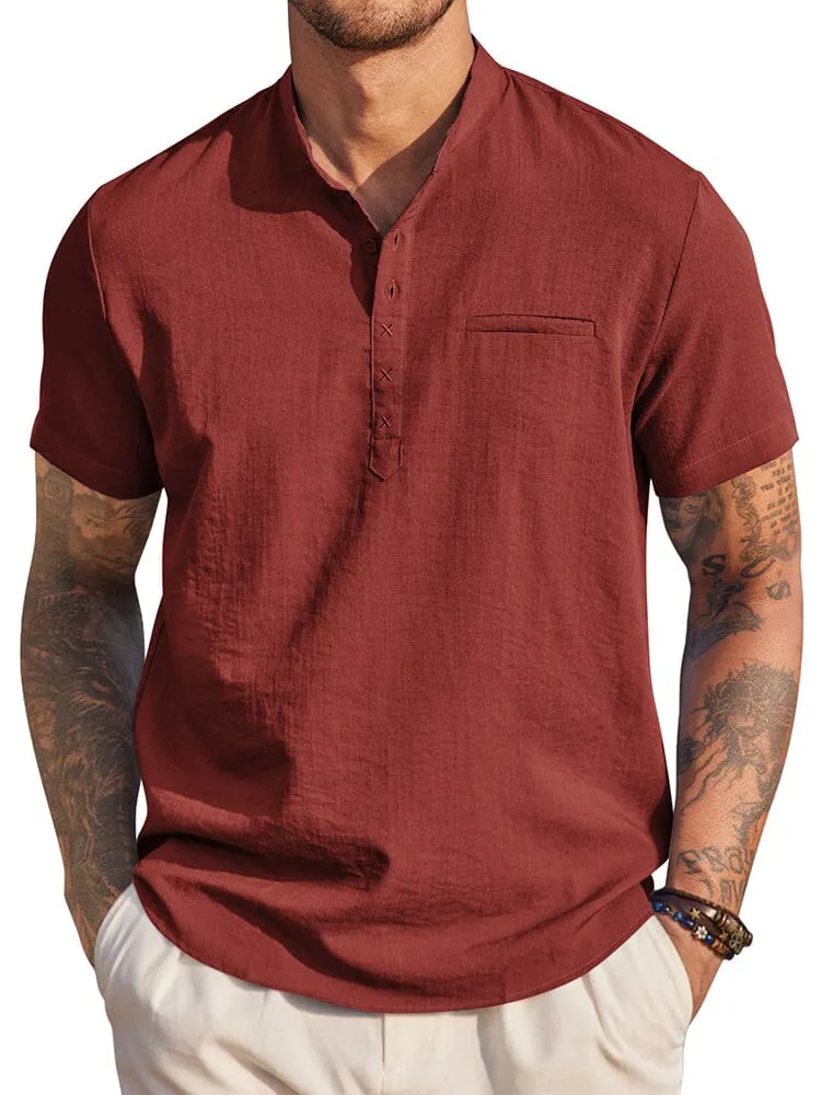 Classic Comfy Summer Henley Shirt (US Only)