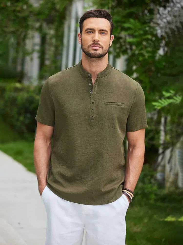 Classic Comfy Summer Henley Shirt (US Only)