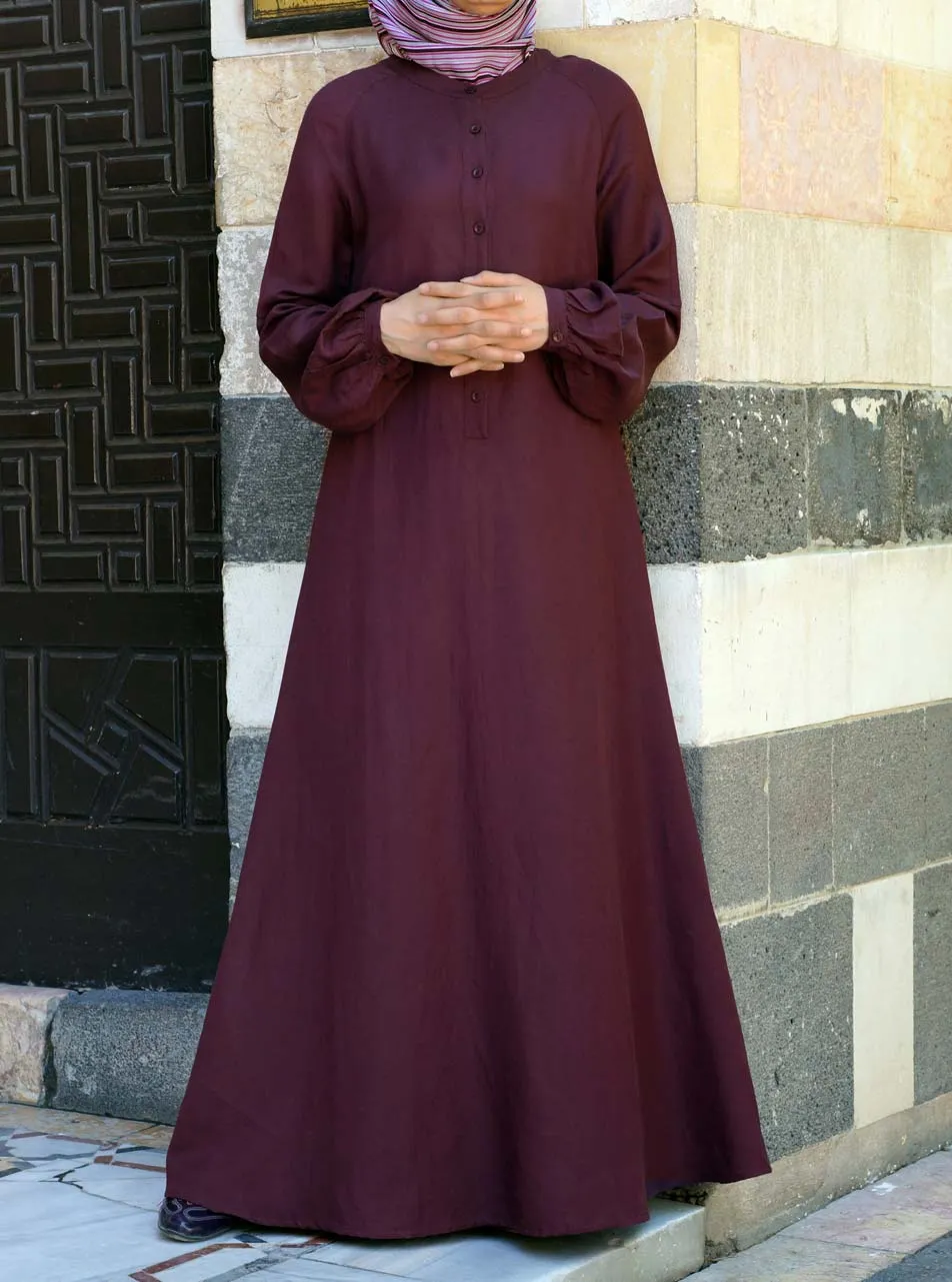 Classic Flared Sleeve Maxi Dress