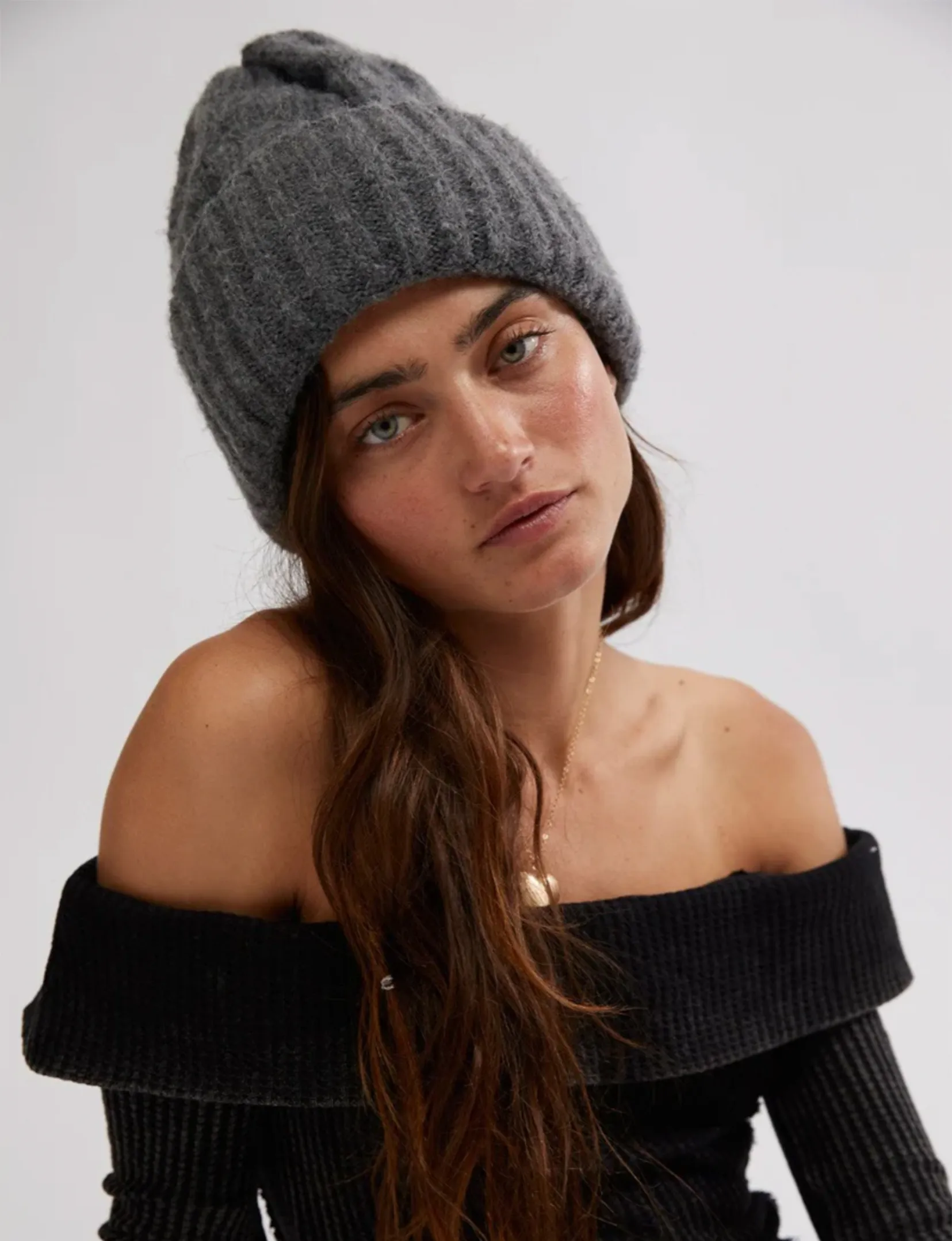 Coast Line Beanie, Charcoal