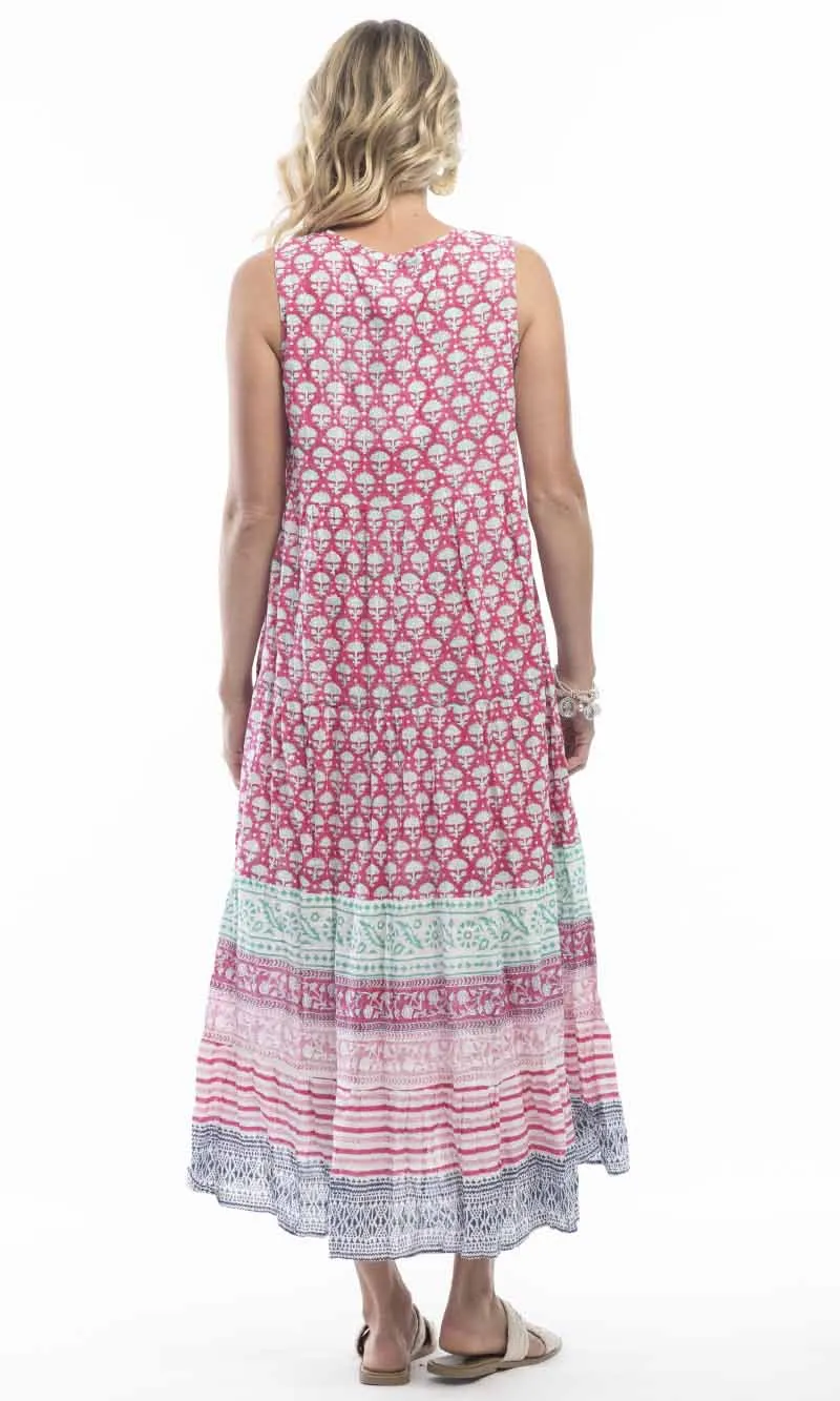 Cotton Dress Maxi Sleeveless Leh