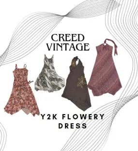 CR1470 Y2K Aesthetic Flowery Dress - 08 Pcs