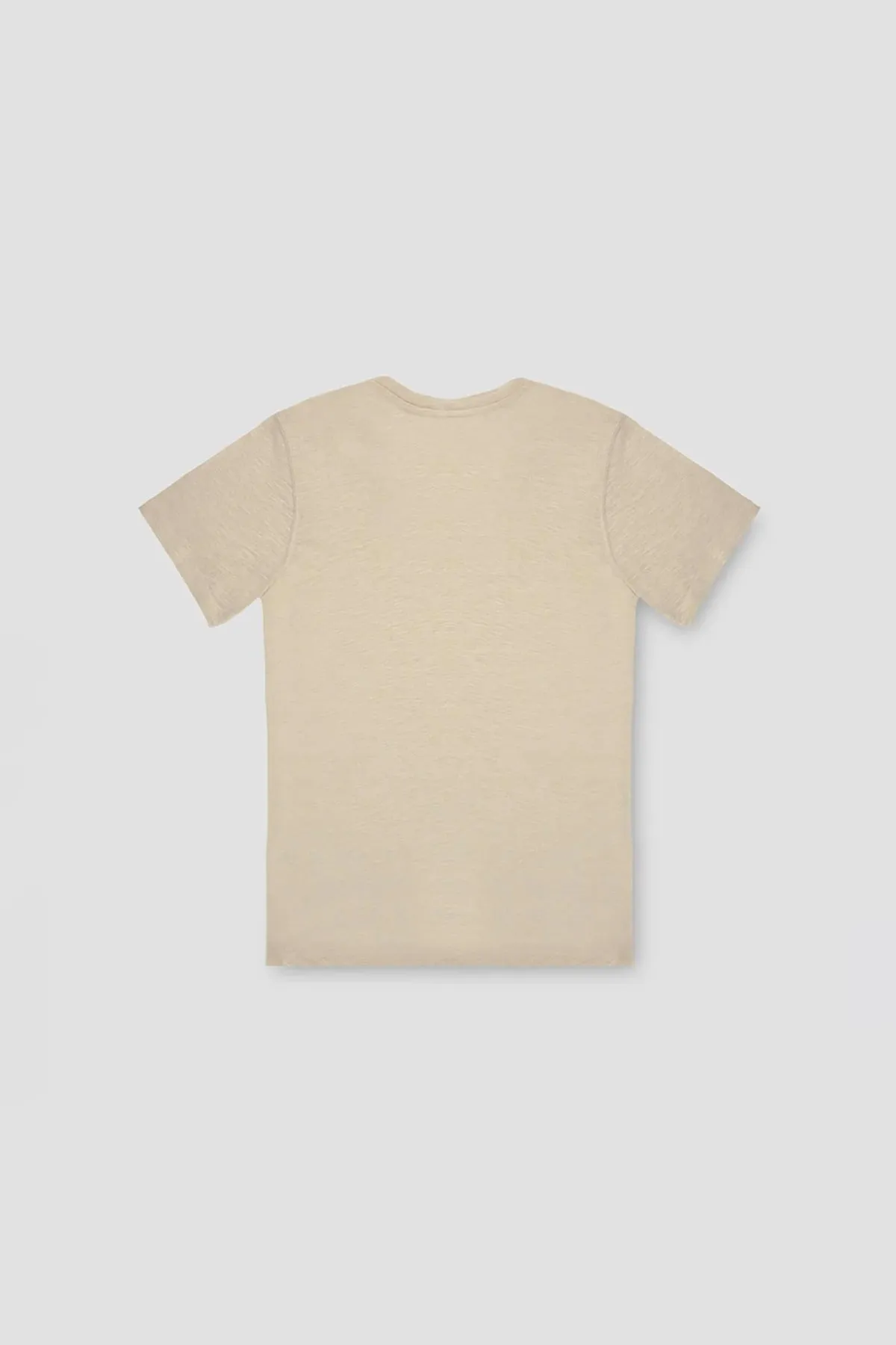 Crew Neck Basic T-Shirt For Men - Beige