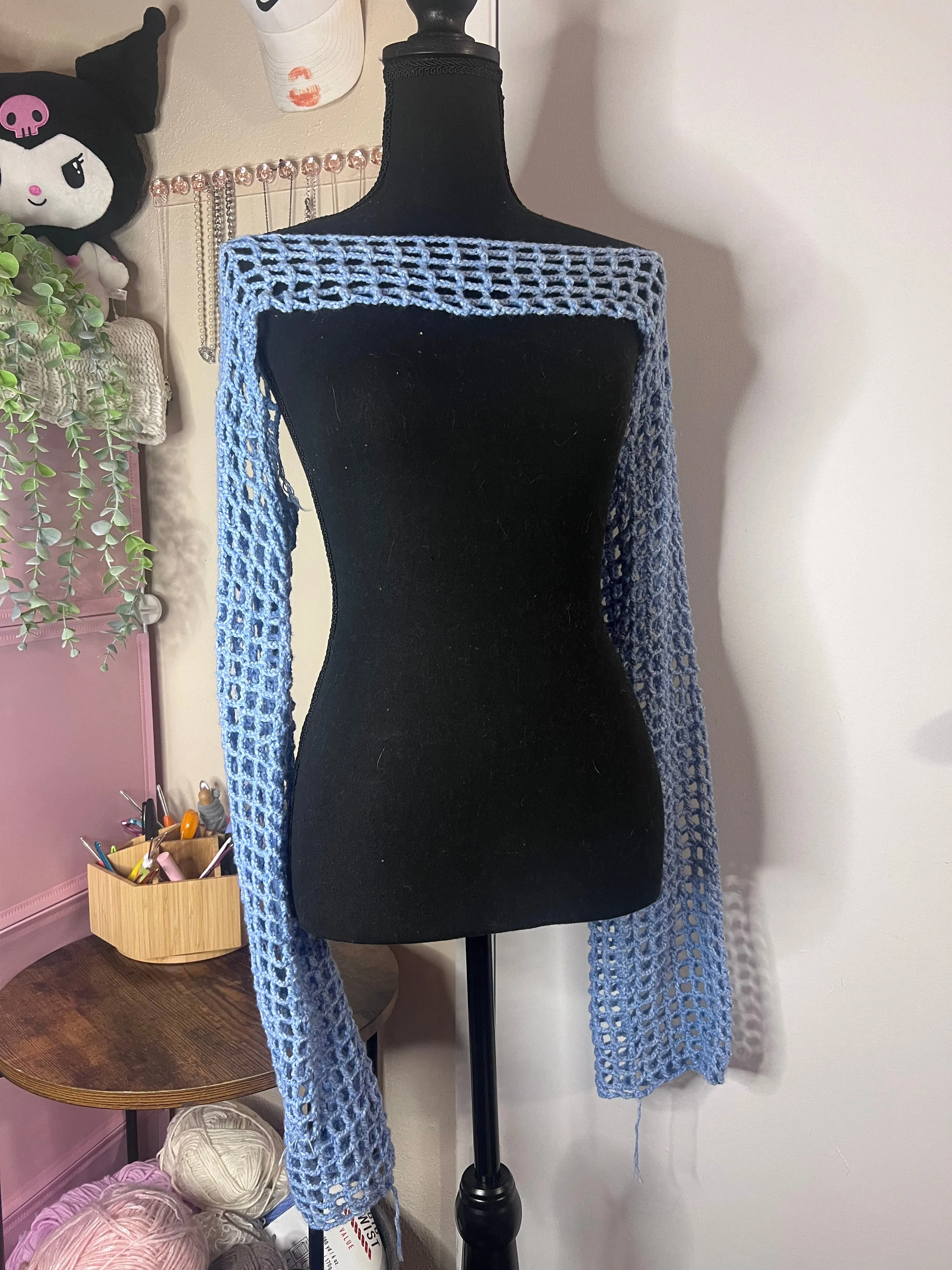 Crochet Long Sleeve Bolero